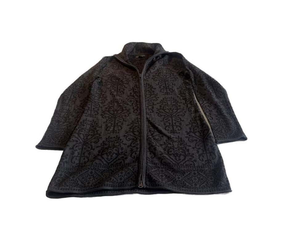 Cynthia Rowley Women's Full Zip Damask Pattern Knit Jacket Size L